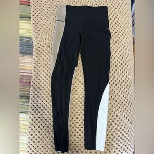 Athleta Black Color Block Leggings